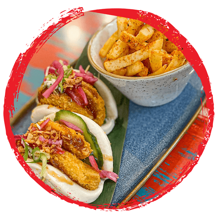 Bao Buns
Our bao buns are filled with tender fillings and crisp toppings. The perfect balance of soft, savoury, and satisfying.